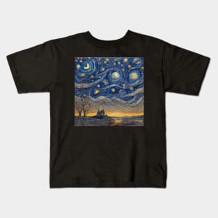 Starry Night Style Kids T-Shirt